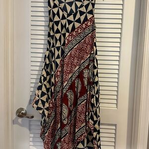 Geometric and Paisley Patterned Dress